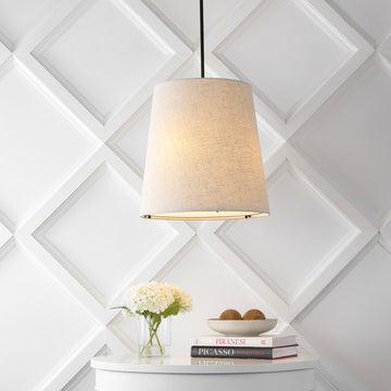 Arden 18" Farmhouse Bohemian Iron LED Pendant - JONATHAN Y